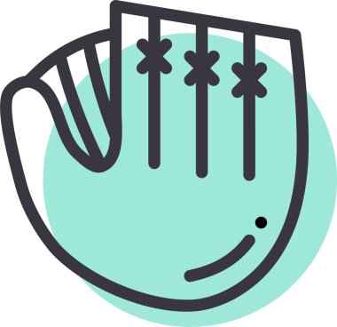 beyzbol eldiveni. Basit tasarım 