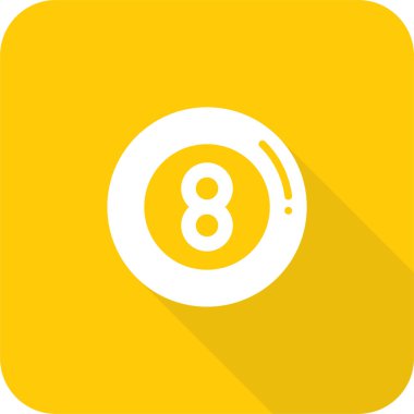 Bilardo. Web simgesi basit illüstrasyon