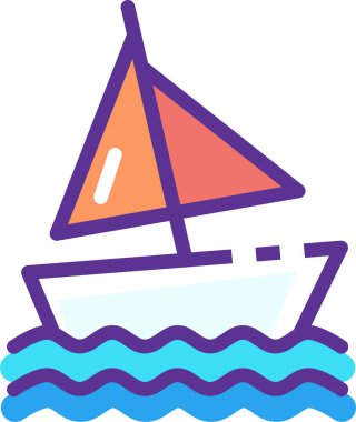 Tekne. Web simgesi basit illüstrasyon