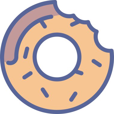 donut. Web simgesi basit illüstrasyon 