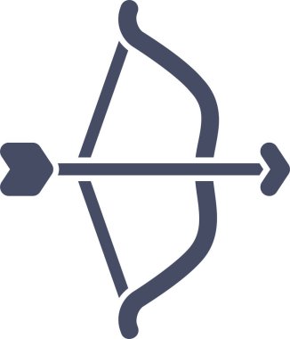 Okçuluk. Web simgesi basit illüstrasyon