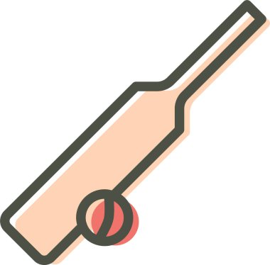 Kriket web simgesi basit illüstrasyon