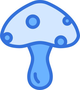 Mantar. Web simgesi basit illüstrasyon