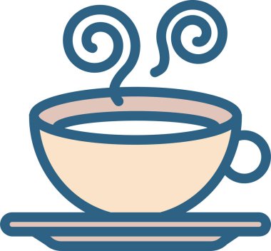 Kahve. Web simgesi basit illüstrasyon 