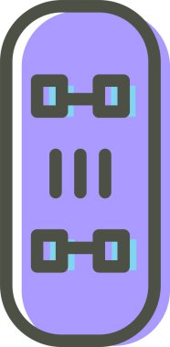 Kaykay. Web simgesi vektör illüstrasyonu 