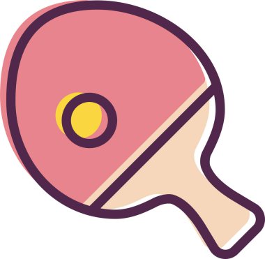 masa tenisi web simgesi, basit vektör illüstrasyonu