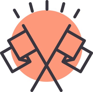 Bayrak simgesinin vektör illüstrasyonu