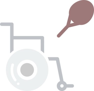 Tenis oyunu web simgesi, basit vektör illüstrasyonu