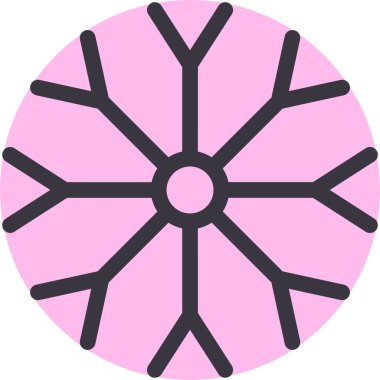 Kar Tanesi Web simgesi basit bir resimleme