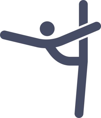 Jimnastik. Web simgesi basit illüstrasyon