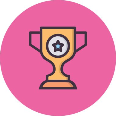 ödül kupa simgesi, vektör illüstrasyonu