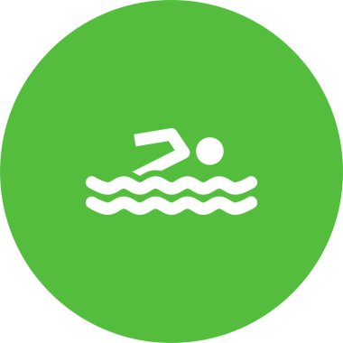 Yüzmek. Web simgesi basit illüstrasyon