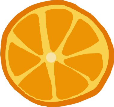 Turuncu turunçgil. Web simgesi basit illüstrasyon