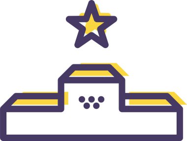 Podyum. Web simgesi basit illüstrasyon