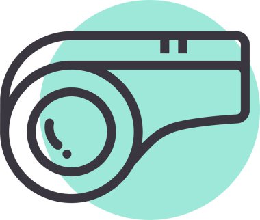 vektör illüstrasyonu, ıslık simgesi biçimi