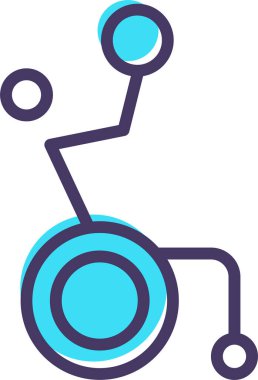 Tekerlekli. Web simgesi basit illüstrasyon