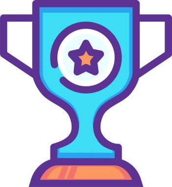 Kupa. Web simgesi basit illüstrasyon