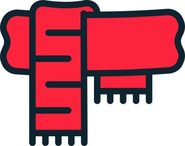 eşarp web simgesi, basit vektör illüstrasyonu