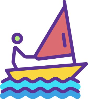 Tekne. Web simgesi basit illüstrasyon