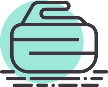 Curling web simgesi basit illüstrasyon