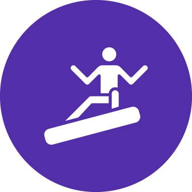 Snowboard Web simgesi basit illüstrasyon