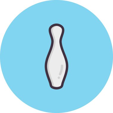 Bowling topu ikonu. Web için bilardo masası vektör simgelerinin basit çizimi