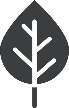 Yaprak. Web simgesi basit illüstrasyon