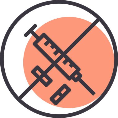 Enjeksiyon. Web simgesi basit illüstrasyon