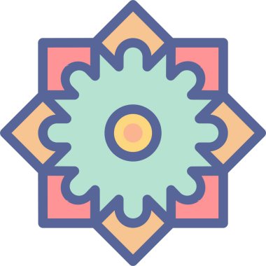 Çiçek. Web simgesi basit illüstrasyon