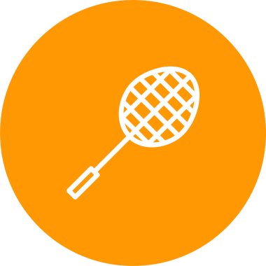 badminton web simgesi basit illüstrasyon