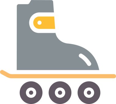 Paten kayın. Web simgesi basit illüstrasyon