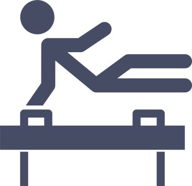 Jimnastik. Web simgesi basit illüstrasyon