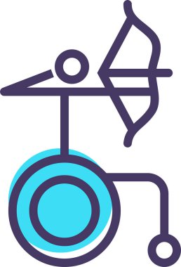okçuluk web simgesi, basit vektör illüstrasyonu 