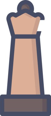 Kraliçe satranç taşı simgesinin vektör illüstrasyonu