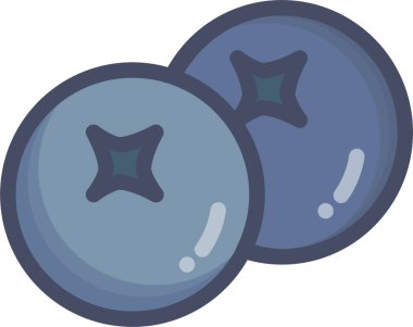 yaban mersini ikonu vektör çizimi 