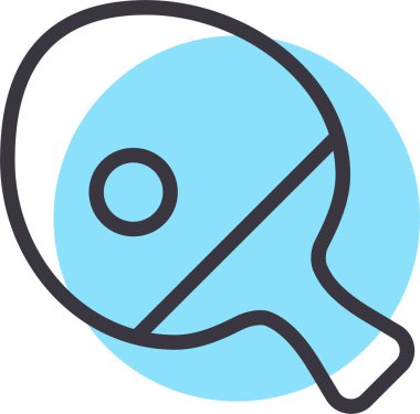 masa tenisi web simgesi, basit vektör illüstrasyonu