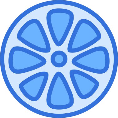 Turuncu turunçgil. Web simgesi basit illüstrasyon