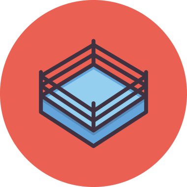 Boks ringi simgesinin vektör illüstrasyonu