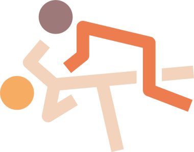 judo. Web simgesi basit illüstrasyon