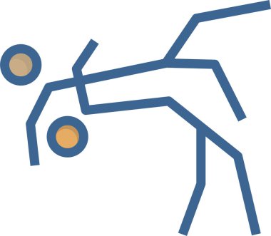 Güreş ağı simgesi, basit tasarım