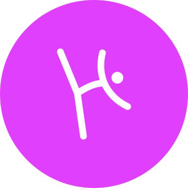 Jimnastik. Web simgesi basit illüstrasyon