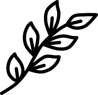 Yaprak. Web simgesi basit illüstrasyon