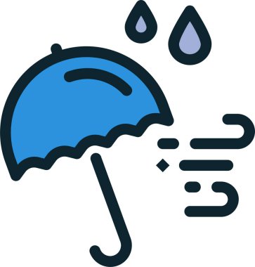 Şemsiye. Web simgesi basit illüstrasyon