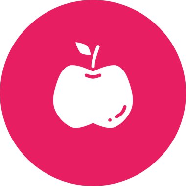 Elma. Web simgesi basit illüstrasyon