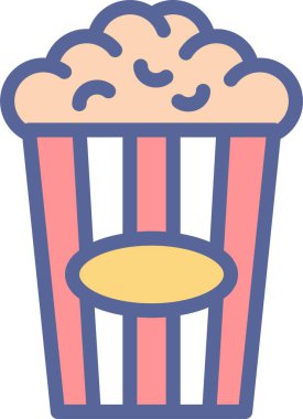 Patlamış mısır. Web simgesi basit illüstrasyon