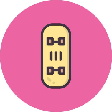 Kaykay. Web simgesi vektör illüstrasyonu 