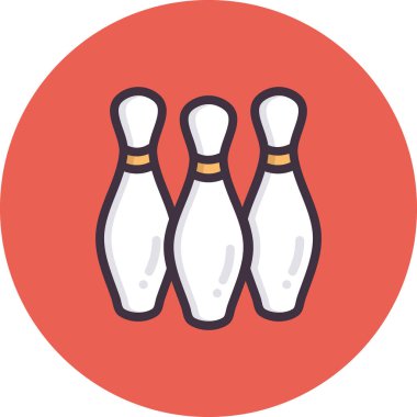 Bowling lobutları simgesi, vektör illüstrasyonu