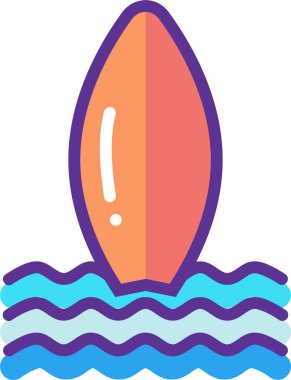 Sörf web simgesi basit illüstrasyon