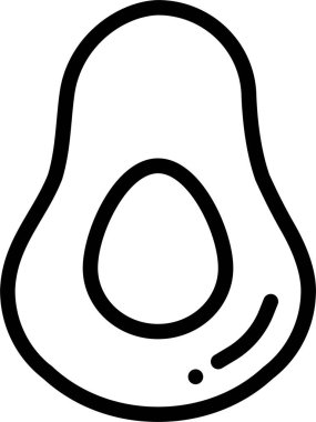 Avokado. Web simgesi basit illüstrasyon 