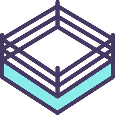 Boks ringi simgesinin vektör illüstrasyonu